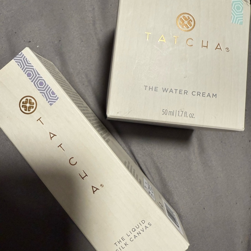 Tatcha Skincare Duo in White and Gold Packaging